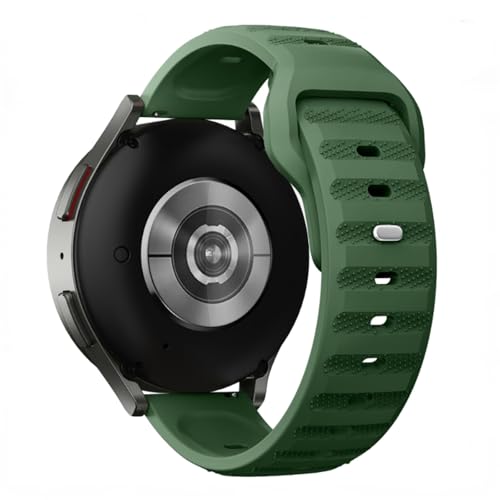 BAHDB Correa de silicona transpirable de 22/20 mm para GTR 4/GTS 4, Galaxy Watch 5/4/3 y Watch 4/3/GT3-2 Pro.(Alfalfa,For 22mm)