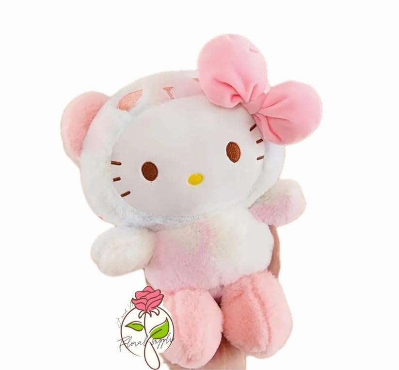 Image of Rainbow Hello Kitty Stuffed Doll with Bunny Gift for Girls Birthday Home Decoration 35 cm Valentine Day
