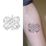 Patchs de tatouage temporaire à base de plantes pour les bras et les mains, réalistes, résistants à l'eau et à la décoloration, et qui durent 2 semaines, faux tatouages(2pcs)