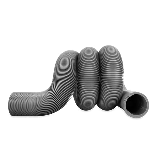 Image of Camco 39651 3965 Durable High Tensile Strength Sewer Steel Wire Core, 20'Hose with 18 mils of HTS Vinyl, Simple and Easy Storage, Gray