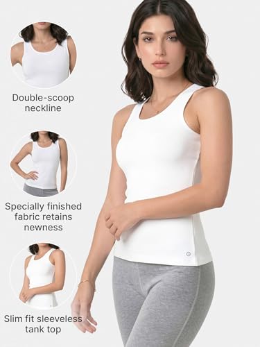 Image of Enamor E025 Essentials Stay New Slim Fit Soft, Naturally Breathable Cotton Fabric Tank Top For Women
