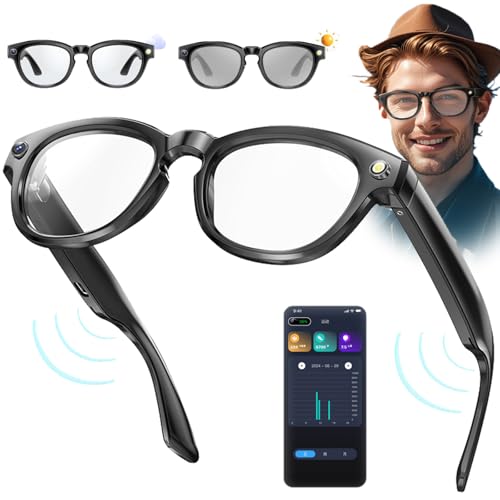 Gafas Inteligentes Con IA,Cámara Hd De 200 W Y Altavoces, Foto Y VíDeo Con Ia | Llamadas Musicales | Asistente De Voz | Lentes FotocromáTicos,SincronizacióN De App (Podómetro/Distancia/Calorías) - imagen 9