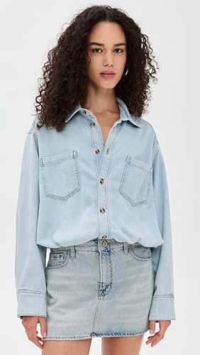 Good American Women's Denim Shirt Dress2