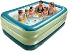Foto di Grande Piscina Gonfiabile per Adulti e Famiglia, Piscina Gonfiabile Fuori Terra PVC Addensato a 3 Strati con Costruzione per Feste in Acqua Estive all'Aperto sul Prato del Giardino