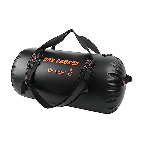 kowaku Waterproof Duffle Bag Backpack Keeps Gear Dry Shoulder Straps Heavy Duty Dry Bag Travel Duffle for Beach Fishing Swimming Rafting Hiking, 80L Diameter 38cm