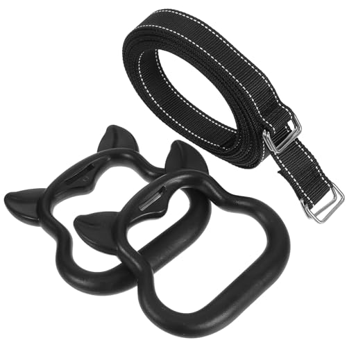 Anillas de gimnasia FRCOLOR con correas ajustables negras