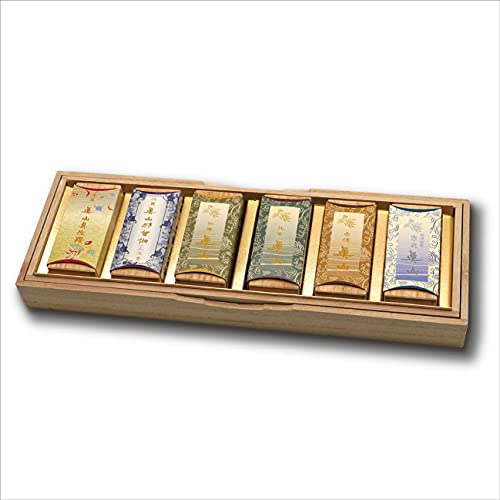 真山 (しんざん) 短寸 木箱詰合「香木揃え」(真佐羅・那曾伽・伽羅・沈香・白檀・沈丁花)6箱 (眞山 国産 高級堺線香 桐箱 ギフト包装無料)