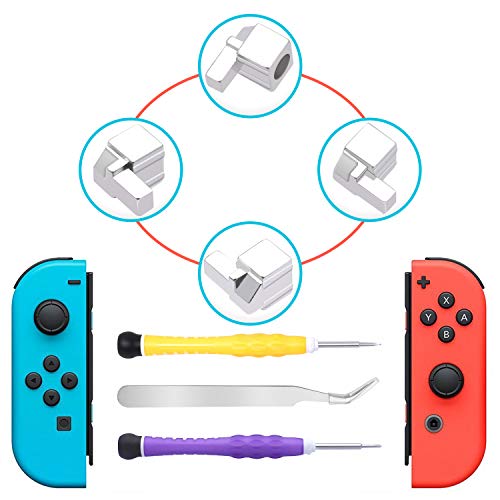 [New Version] Replacement Latches for Nintendo Switch Joy-Con,Lock Buckles Repair Tool Kit for Switch Joy-Cons with Screwdrivers and Tweezer