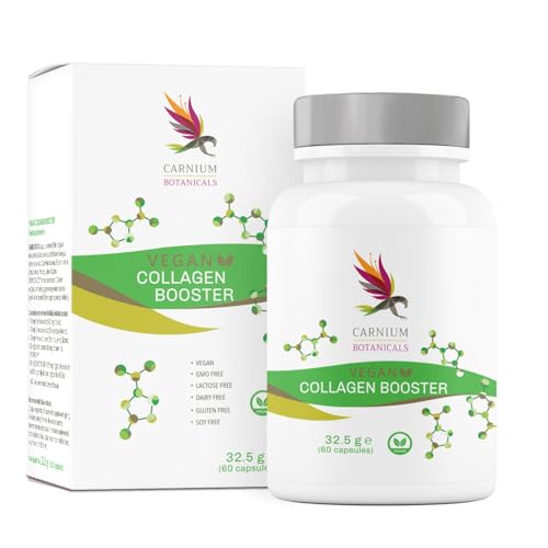 Carnium Botanicals Vegan Collagen Booster – Complejo de Colágeno Vegano con Silicio, Aminoácidos y Vitamina C – Para Piel, Cabello y Uñas – 60 Cápsulas