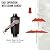 Sophia & William 8 Pieces Patio Dining Furniture with 13 Ft Orange Red Double-Sided Twin Umbrella, Outdoor Rattan Chairs & Metal Table Set with Cushions and Umbrella Hole for Yard Porch Poolside