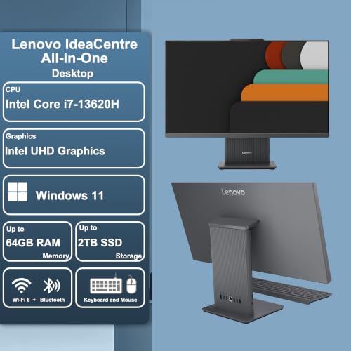 Image of iCarp Customized Desktop Made with Lenovo IdeaCentre AIO Desktop 27 inch FHD Touchscreen (99% sRGB) Intel 10-core i7-13620H (>Ultra 9 185H) 16GB /32GB /64GB RAM 512GB /1TB /2TB SSD Type-C Harman Win11