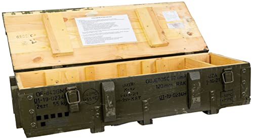 Kistenkolli Altes Land Frachtkiste Werkzeugkiste Transportkiste 155mm 107x30x29cm Aufbewahrung Militärkiste Munitionsbox Holzkiste Holzbox Weinkiste...