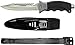 Cressi Borg Knife - Coltello Subacqueo Unisex Adulto Lama, Nero/Lama Argento, da 26.5 cm