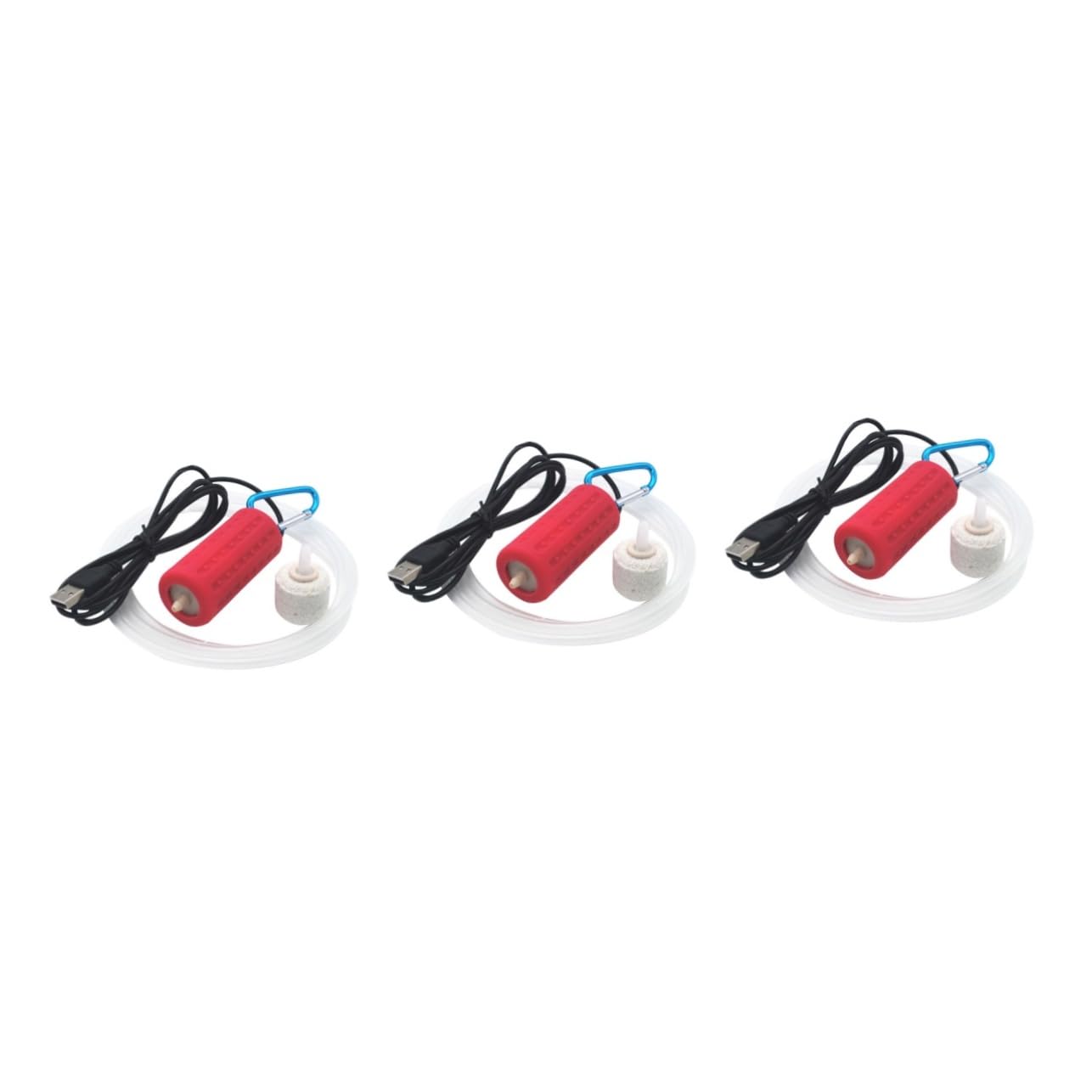 Mipcase 3piezas USB Bomba De Aire para Acuarios Silenciosa Consumo para Peceras y Jardines Hidropónicos Color Rosado