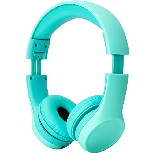 Image of Snug Play+ Kids Headphones - Volume Limited 93dB for Safe Listening - Foldable, Durable Headphones for Toddlers, Boys & Girls - Tangle-Free Cord - Ideal for Travel, School, Tablets - Aqua