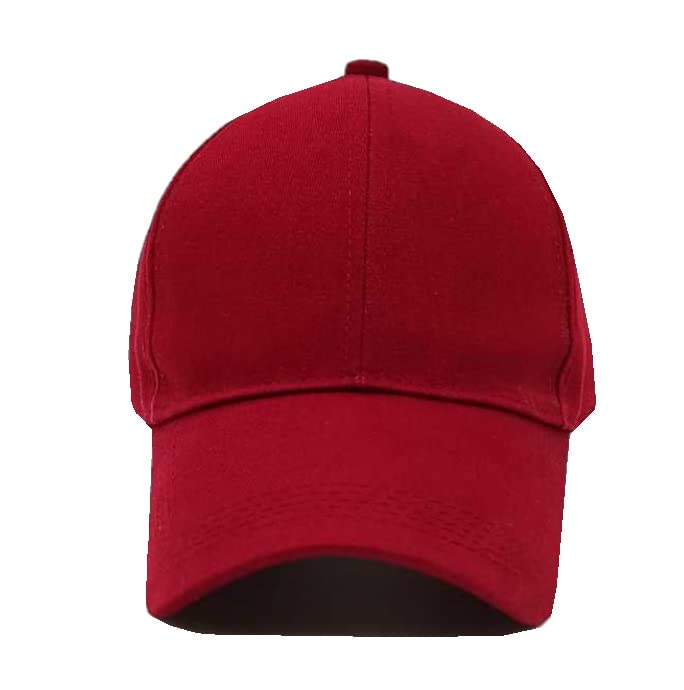 Sports Plain red Cap for Men-image-18