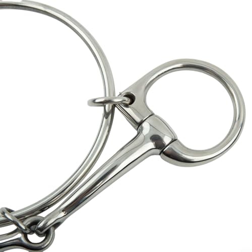 Broca de media mejilla acero inoxidable filete caballo equitación 12.5cm 7