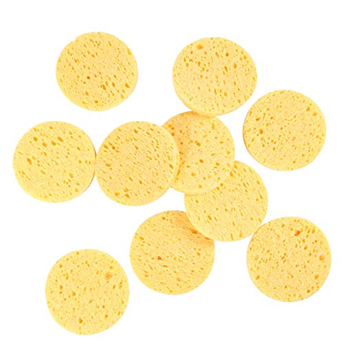 Annomor Facial Sponges, Compressed Facial Sponge for Facial Cleansing Facial Deep Cleansing and Exfoliating Facial SPA Massage, Pack of 10