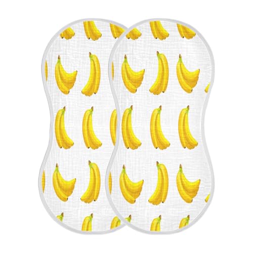 Kigai Banana Baby Burp Cloths Extra Soft and Absorbent Burping Rags Cotton Burping Clothes Baby Washcloths for Newborn Boys Girls - 1 Pack2