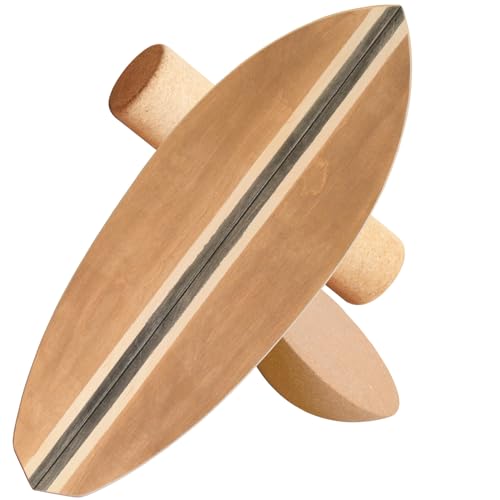 Holz Balance Board mit Rolle & Halbkugel - Balancierbrett für Gleichgewichtstraining - Erwachsene - Inkl. Trainingsball & Anleitung - Verbessert Koordination & Muskelkraft (Schwarzer Kaffee) Holz Balance Board mit Rolle & Halbkugel - Balancierbrett für Gleichgewichtstraining - Erwachsene - Inkl. Trainingsball & Anleitung - Verbessert Koordination & Muskelkraft (Schwarzer Kaffee)