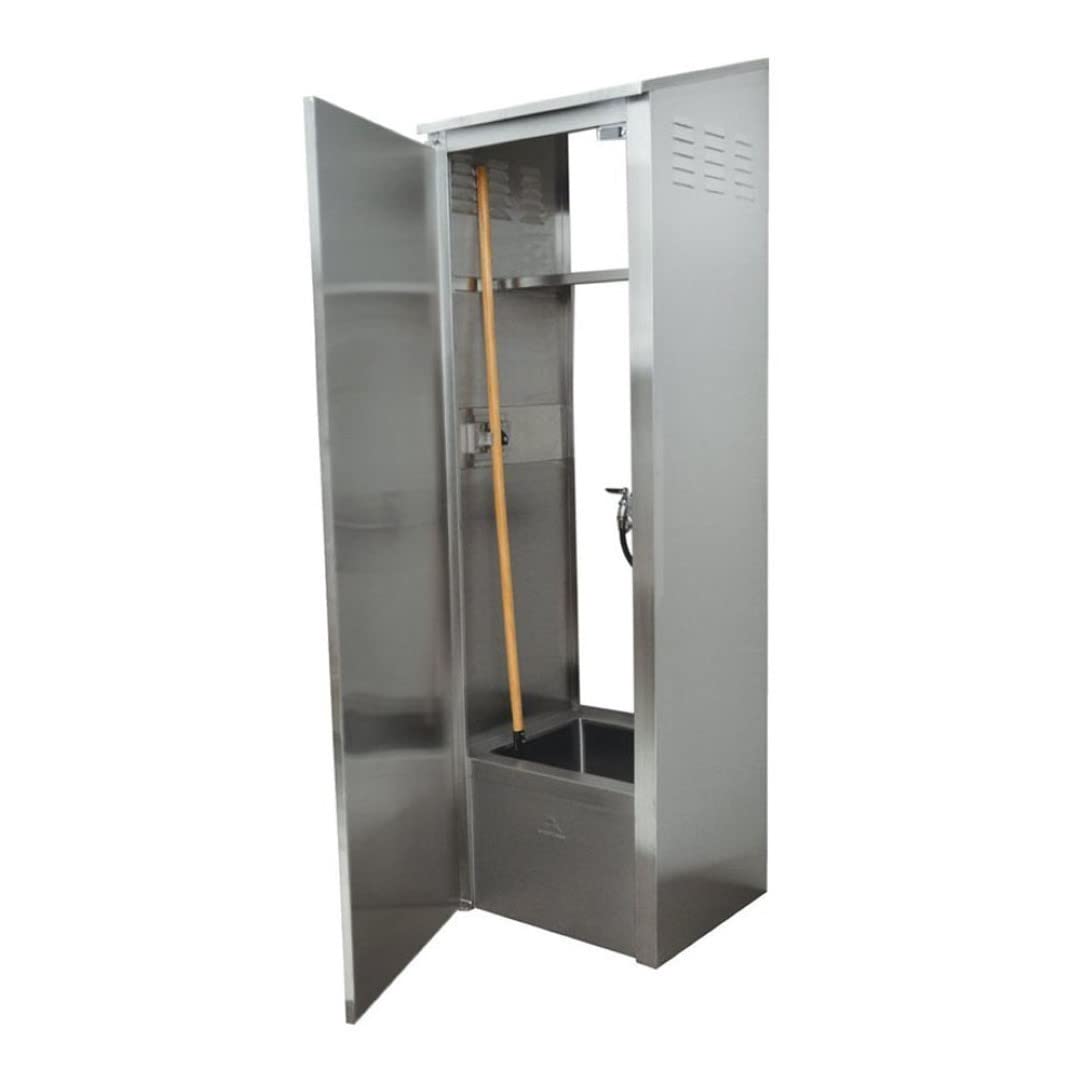 Stalwart DA-FMSC263384418KD Janitorial Mop Sink Cabinet Stainless Steel Single