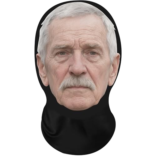 Old Man Head Mask Print Spandex Veil Headscarf for Costume