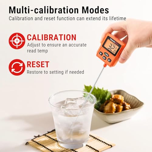 Image of LABART ThermoPro Digital Instant Read Kitchen Food Thermometer TP511, Deep Fry Candy Thermometer With Pot Clip & Backlight & 8 inch Long Probe Cooking Thermometer For Frying Oil, Liquids, Sugar, Meat, Bbq