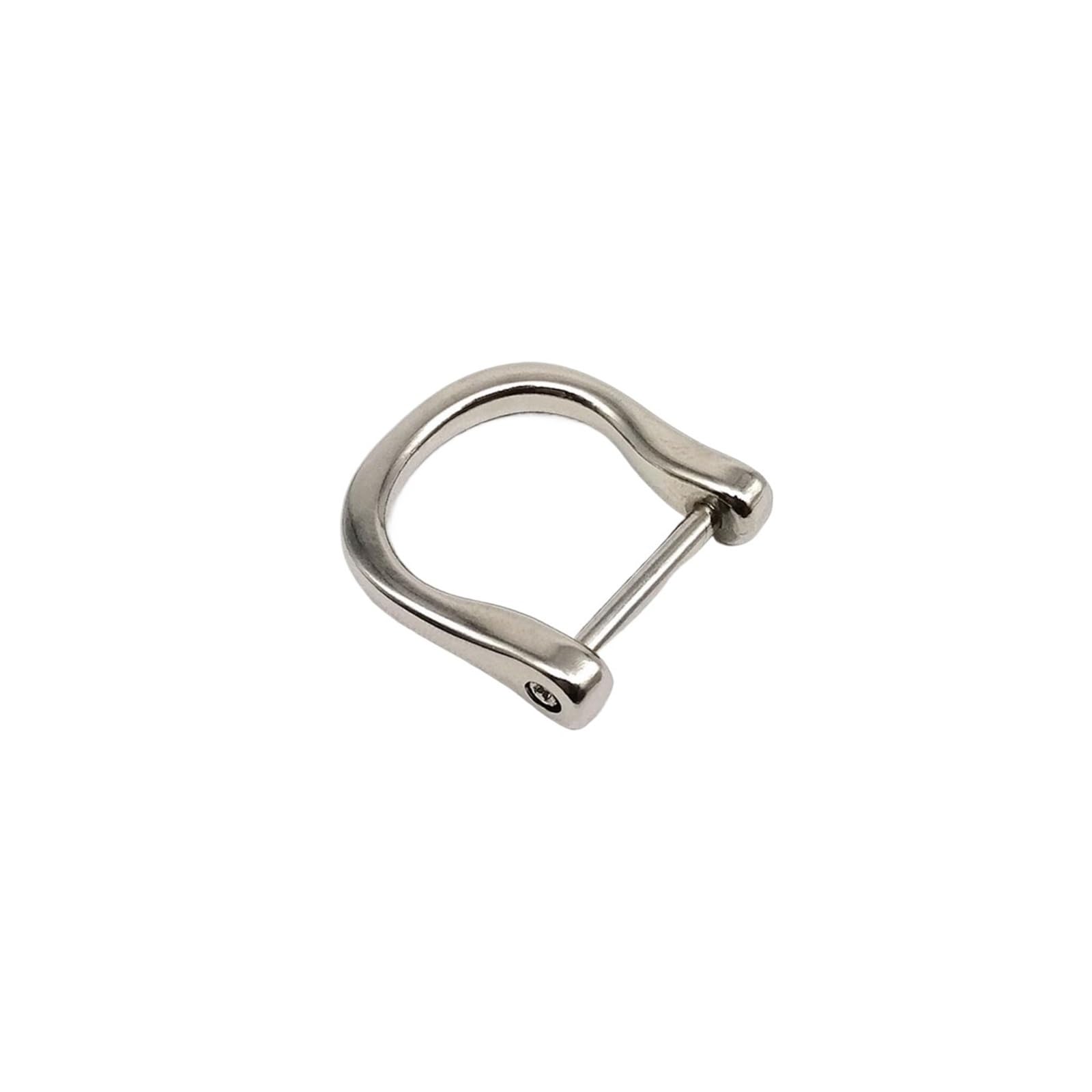 HYQOUKLR Detachable Open Removable Shackle Screw, 5pcs Zinc Alloy Electroplating D Ring Buckle Multicolor Two Sizes(A 18mm Silver)