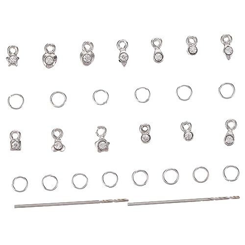 Beatifufu 2Sets Dangle Nail Art Charms Nail Jewelry Decoration with Nail Piercing Tool for Creative Nail Designs and Crafting Includes Nail Charm Glue for Secure Application