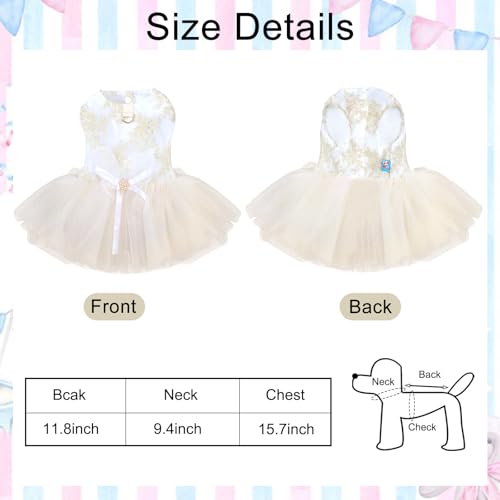 Embroidered-Dog-Dress-with-Leash-Ring-Bow-Decor-for-Small-Dog-Puppy-Princess-Tutus-Dress-Clothes-for-Party-Birthday-Wedding Embroidered Dog Dress with Leash Ring Bow Decor for Small Dog Puppy Princess Tutus Dress Clothes for Party Birthday Wedding