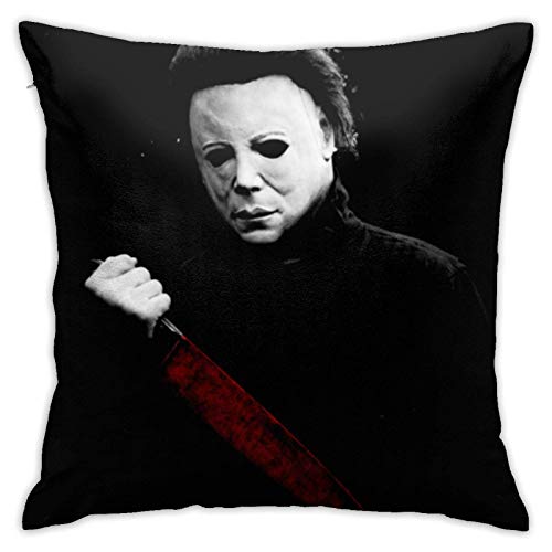 Lsjuee Cool-Michael-Myers Fundas de Almohada Fundas de Almohada de algodón Decorativas para la Sala de Estar Sofá Sofá Cama Fundas de Almohada Suaves 18 x 18 Pulgadas (45 cm x 45 cm)