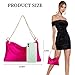 Prpeko Women’s Satin Evening Bag Clutch Purse Handbag for Women Wedding Shoulder Bag for Formal Cocktail Party with 2 Bag Chains, Pink