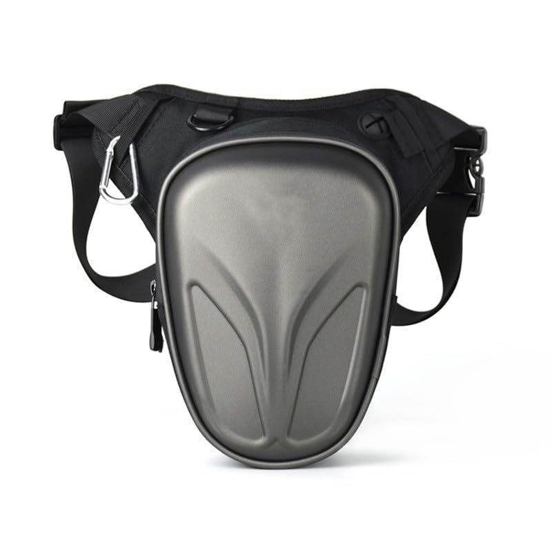 Bolsa Pierna Moto, Pernera Moto Bolsa Lateral Multifuncional for Motocicleta, Impermeable, for Ocio al Aire Libre, riñonera for(Matte Gray)