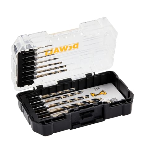 Image of DEWALT 12 Pc Black and Gold Drill Bit Set, Premium Finish Impact Driver Bit Set for Metal, Plastic and Wood (DWAH1182)