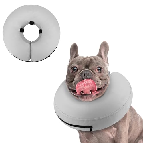 Image of Supet Inflatable Dog Cone Collar for Large Medium Small Dogs, Soft Cone Collar for Dogs Cats, ECollar Doggie Neck Donut Dog Cone Alternative After Surgery