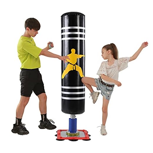Punching Bag with Stand 47 Inch Punching Bag for Kids Heavy Bag Stand with Suction Steel Base Free Standing Boxing Bag Youth Boxing Bag for Kids