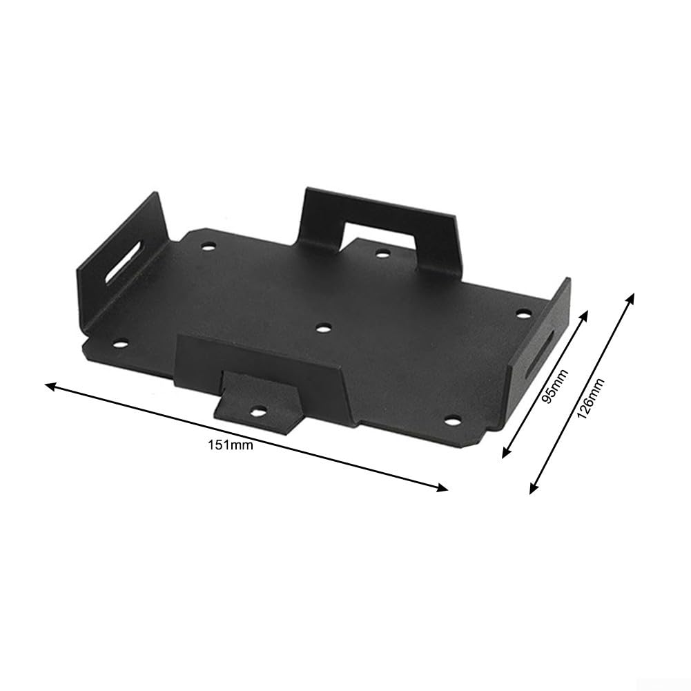 Aluminium-Batterieablage mit verstellbarem Gurt für 12 V/6 V 7–15 Ah Batterien, kompatibel mit Booten, ATVs, Motorrädern und Generatoren, Schwarz