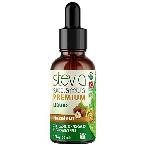 Stevia Intl Hazelnut Premium Quality Stevia Drops | Organic Liquid Stevia | Best Sugar Substitute | Pure Extract | Naturally Sweet | Non-Bitter, 0 Calorie, NON-GMO, Diabetic & Keto Friendly (1oz)