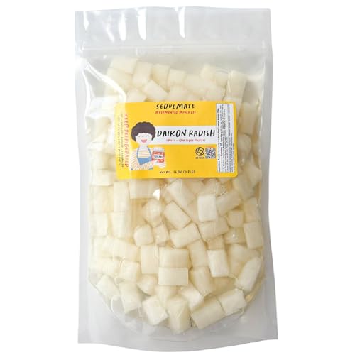Seoulmate Pickles - 3.5 Lb, Sweet & Tangy Pickled, Authentic Pickles, Vegan, Probiotic-Rich, Small-Batch Handcrafted, Perfect For Sandwiches, Tacos, Bowls & Bbq (Banh Mi, Daikon Radish, Red Onion, Red Cabbage, Cucumber Mix, Spicy Cauliflower) (Daikon Radish Pickle)