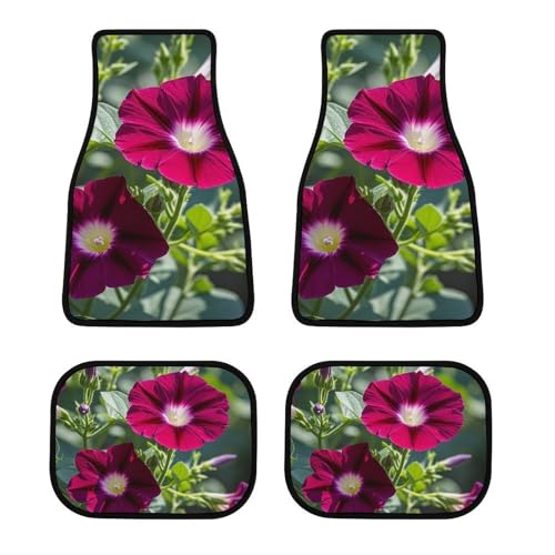 Tapis de sol voiture géraniums rouges antidérapants pour SUV et berline