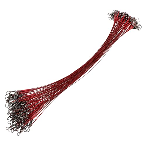 100 piezas de líderes de alambre para pesca con accesorios rojo miniatura 1