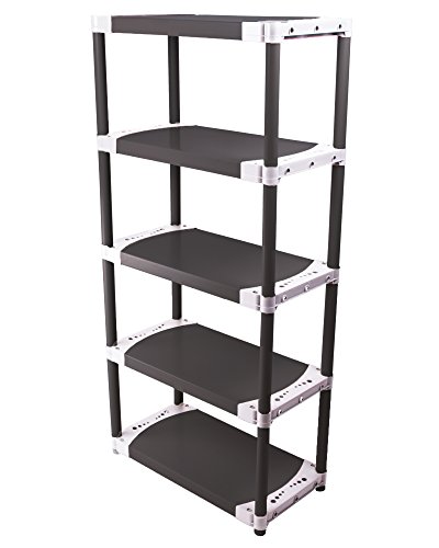 Ondis24 Kunststoffregal Schwerlastregal TIN 80/5 Böden, 450kg Belastbarkeit, ca. 80 x 40 x 168 (H) cm – Bild 3