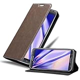 Cadorabo Book Case Compatible with Samsung Galaxy Note 2 in Coffee Brown - with Magnetic Closure, Stand Function and Card Slot - Wallet Etui Cover Pouch PU Leather Flip