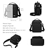 zhongningyifeng Men's Shoulder Bag Small Messenger Bag Nylon Business Waterproof Lightweight Casual Black Crossbody Bag for Work Travel Outdoor #4