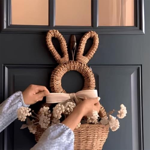 Panier mural en osier évite les décors jetables pour Pâques
