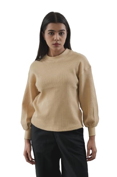 Waffle Knit Sweatshirt-image-10