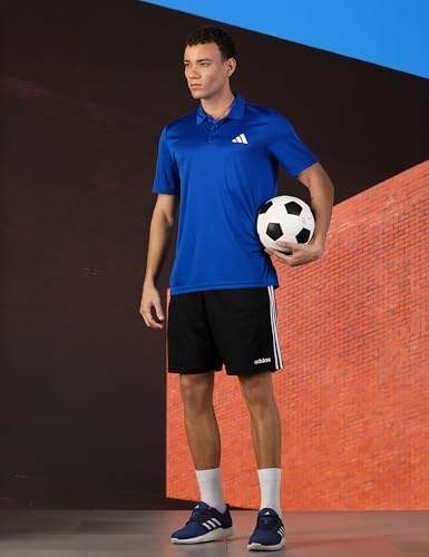 Image of adidas Men's Polyester Geometric Regular Fit Polo Shirt