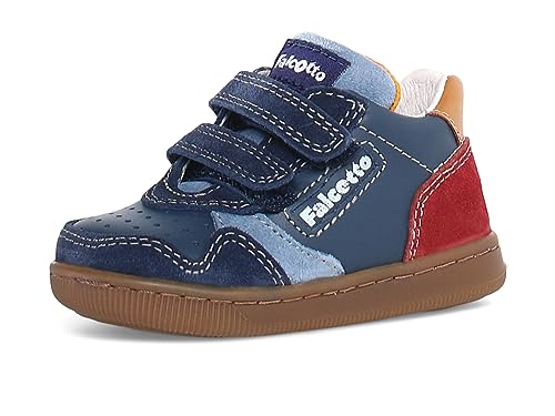 Chaussures Falcotto bleu pour bébé avec fermetures amovibles modèle 2017167