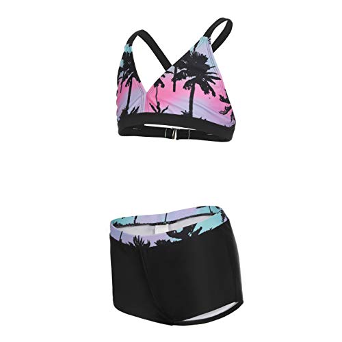 Dayu Girls' Boyshort Tankini Swimwear Beach Sport 2 Piece Swimsuits2