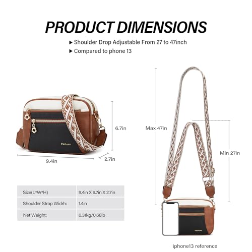 Image of Crossbody Purse for Women Small Crossbody Bags Trendy Vegan Leather with Adjustable Shoulder Straps Gift for Mother Wife Mom